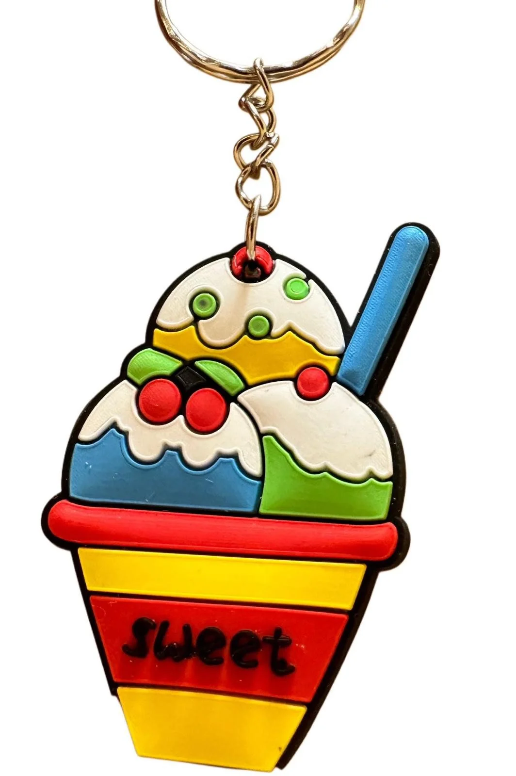 Schlüsselanhänger „Eishörnchen“ – Mini-Anhänger aus Silikon