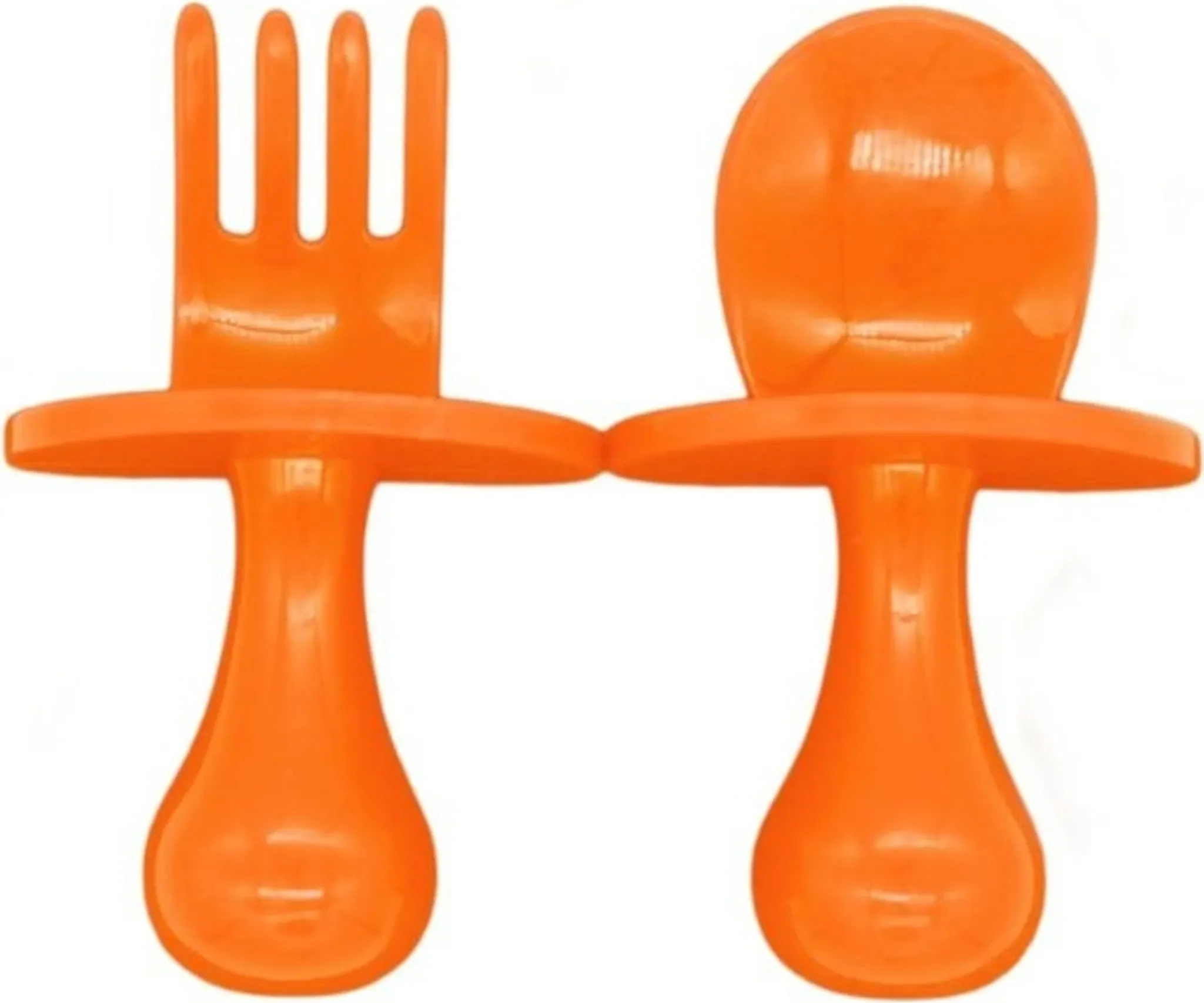 Kinderbesteck Löffel & Gabel – Ergonomisch, Orange