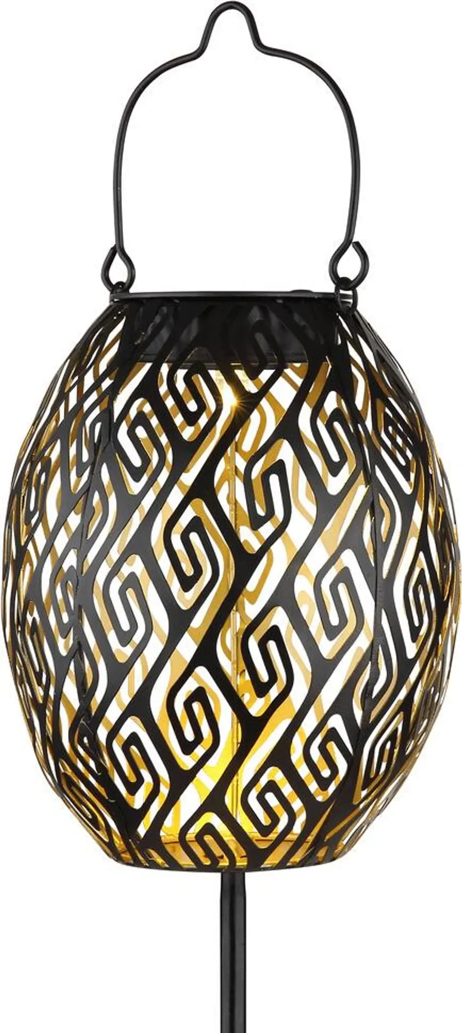 GLOBO Solarleuchte, Metall schwarz matt, LED, ca. 90 cm, mit Erdspieß