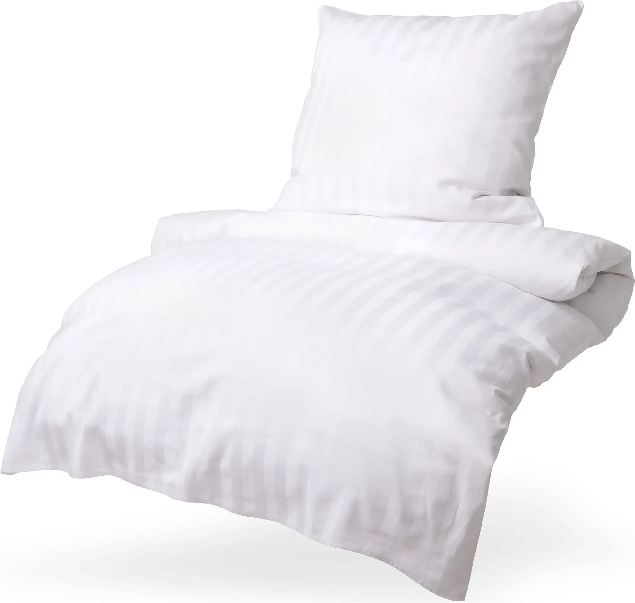 Hotelbettwäsche – Kissenbezug 40×40 cm, Damast-Satin-Streifen, 100 % Baumwolle