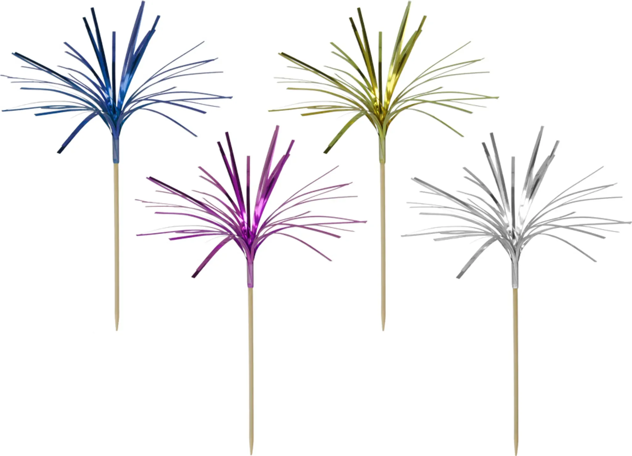 Deko-Picker „Feuerwerk“ – 24 Stück, 16 cm