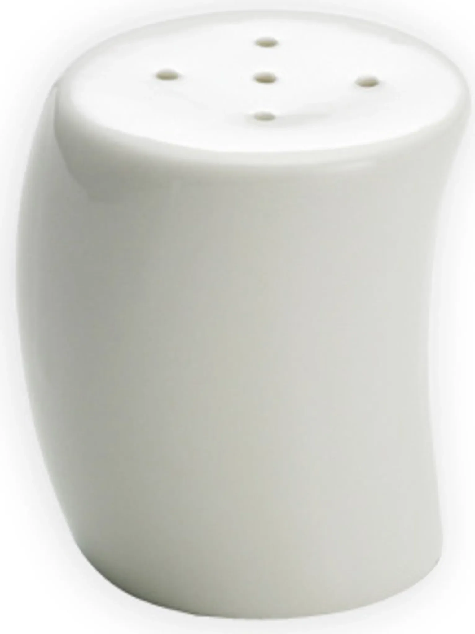 Pfefferstreuer „Sway“ aus Porzellan – 6 cm, weiß