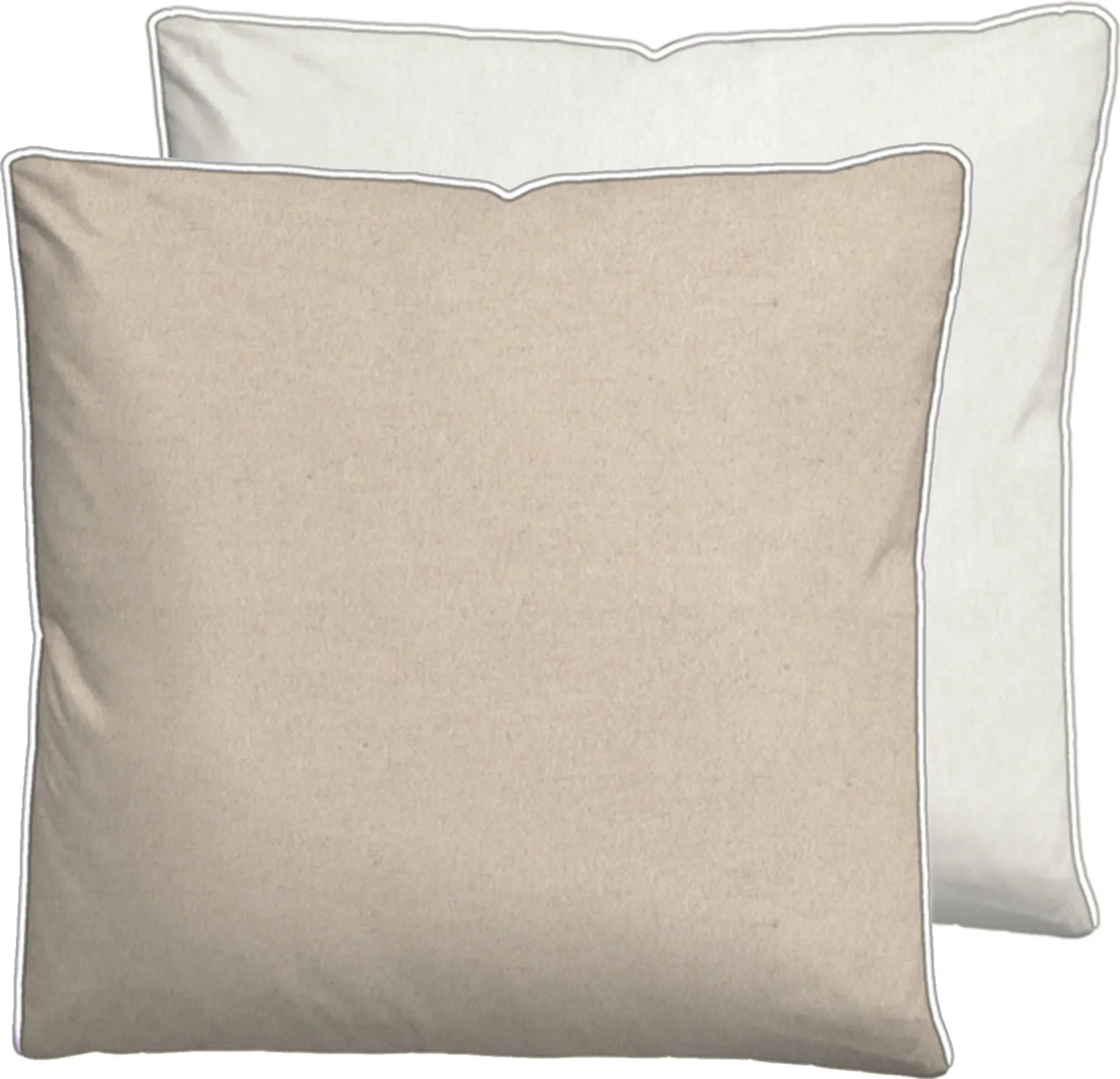 biberna Melange-Flanell Kissenbezug 40×40 cm – Kitt