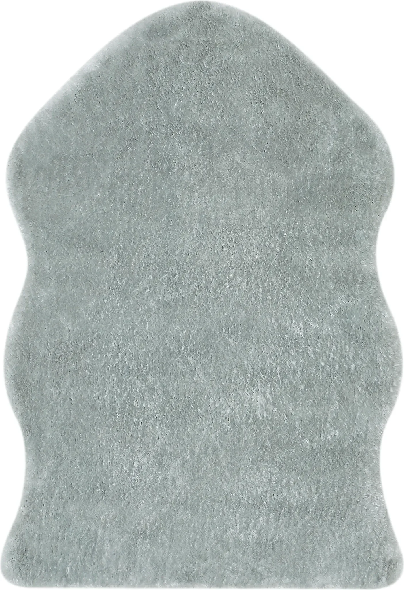 Kunstfell-Teppich – Grau, 55 × 80 cm