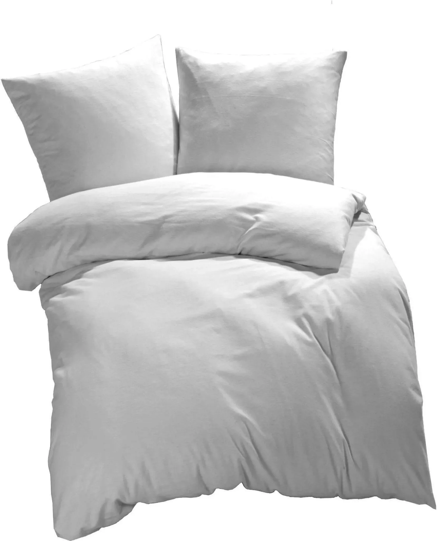 etérea Microfaser Uni Kopfkissenbezug Weiß – 40×80 cm