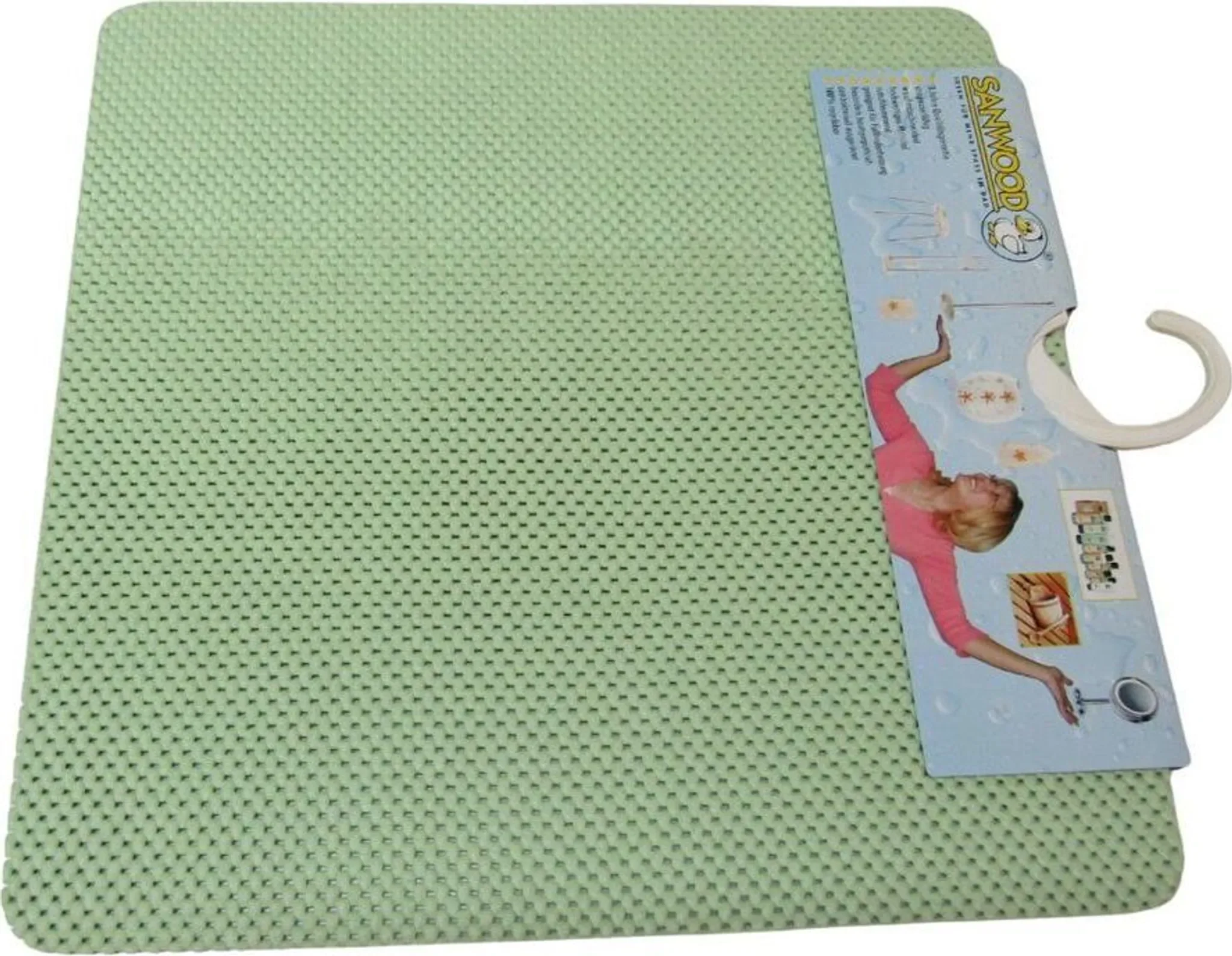 Sanwood Badematte „Soft Velvet“ 50×50 cm – Duschvorleger, Grün