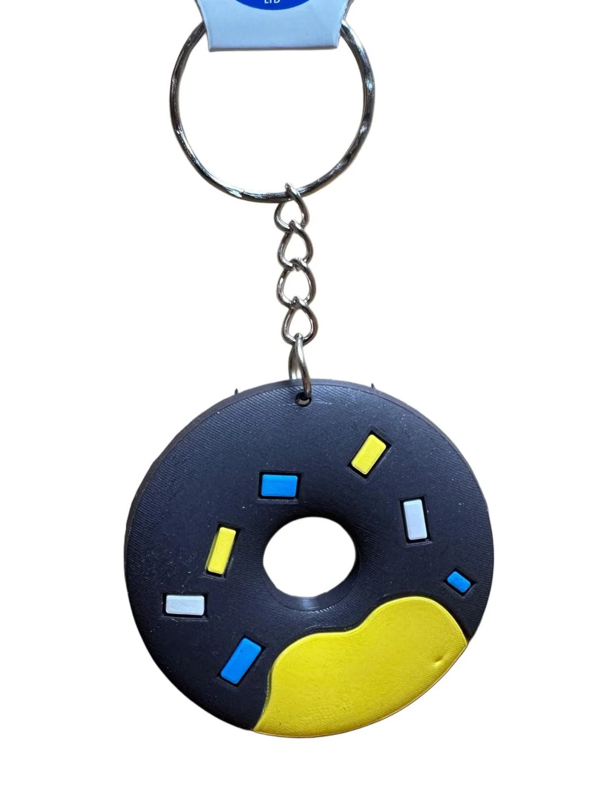 Schlüsselanhänger „Mini Donut Schwarz“ – Cartoon-Anhänger aus Silikon