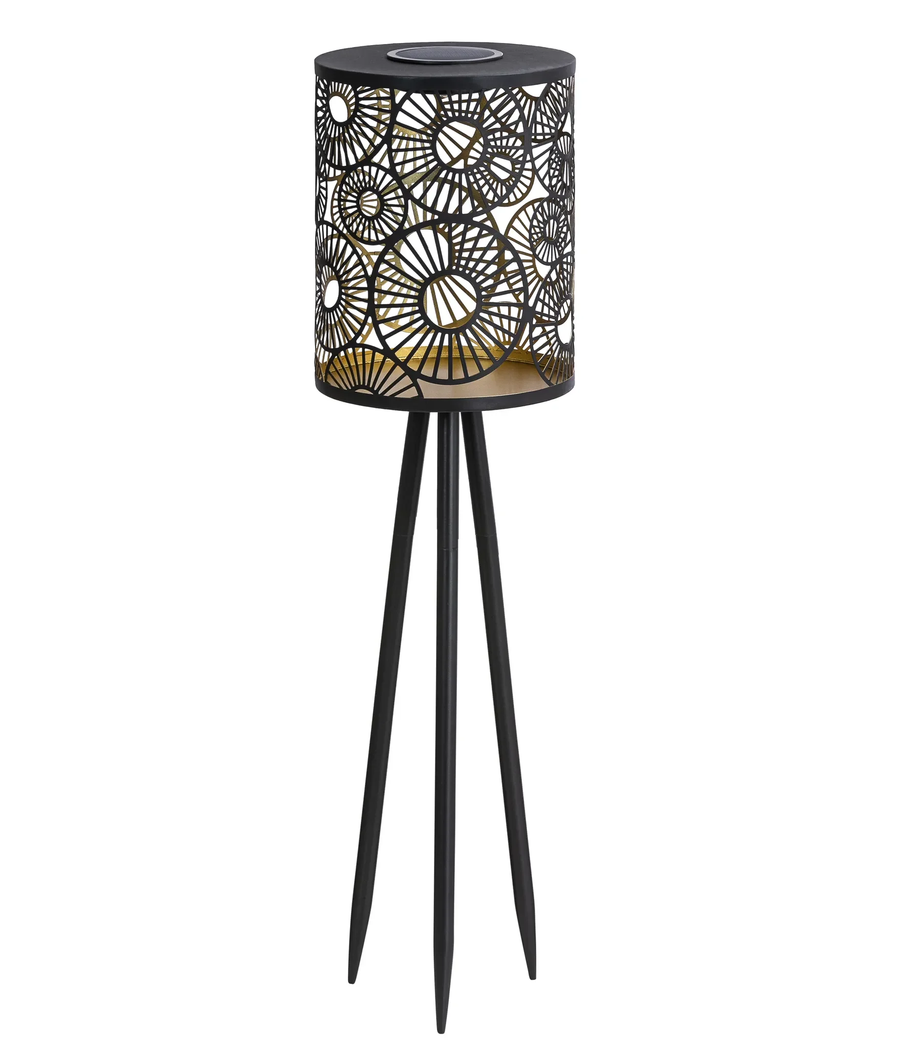 Dehner Solar-Laterne „Rabat“ – Stehleuchte • warmweiß • Ø 18,5 cm • Höhe 69 cm • IP44