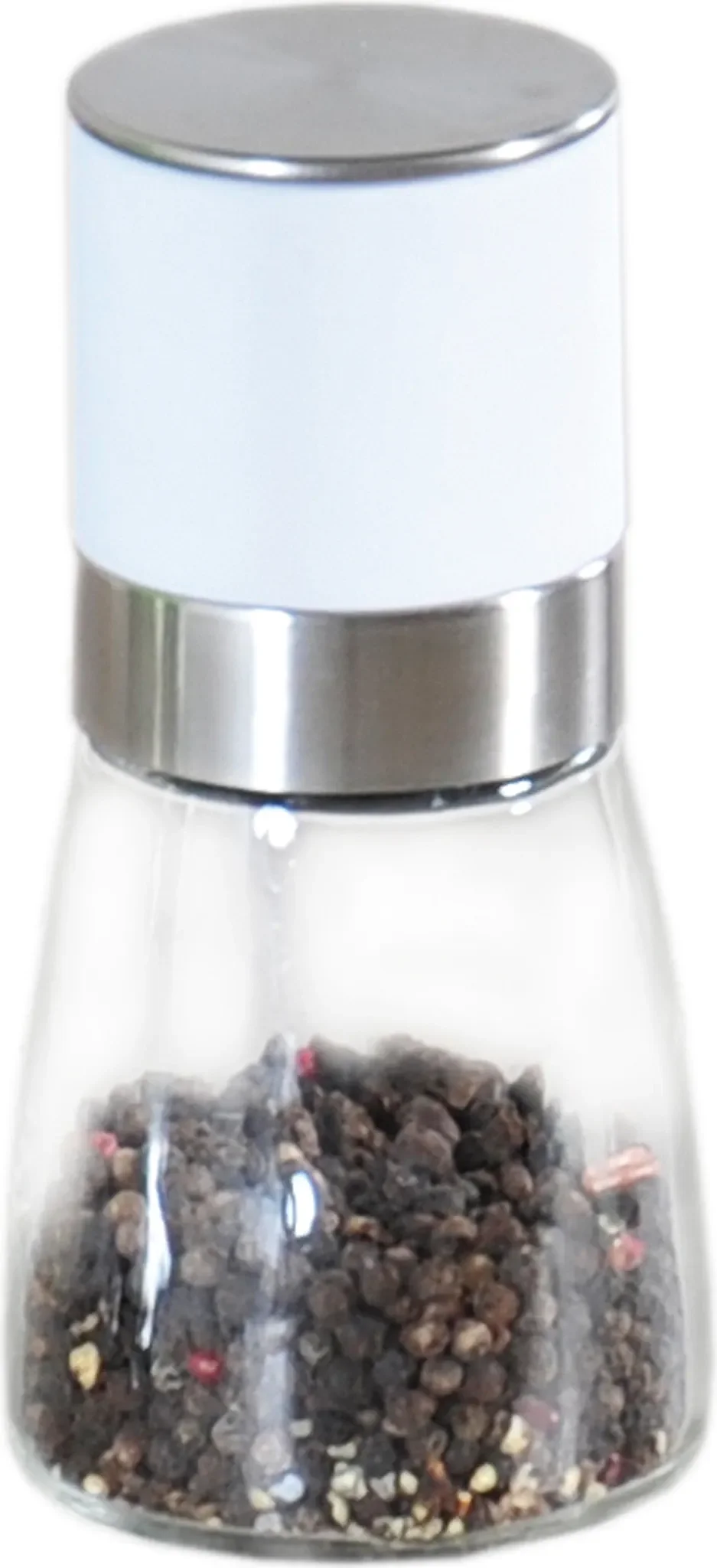 Kesper Pfeffermühle 14 cm – Glas mit weißem Drehverschluss