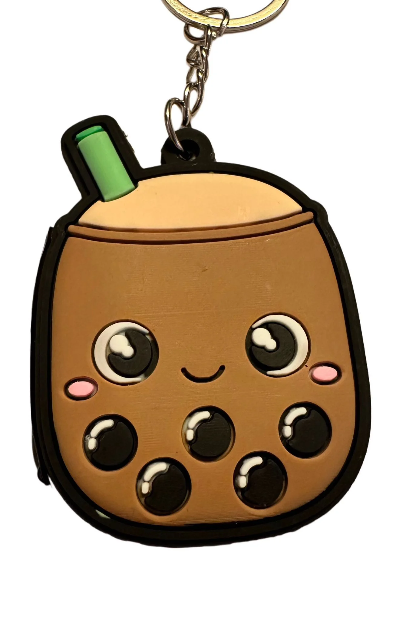 Schlüsselanhänger „Bubble Tea“ – Mini-Anhänger 6 cm, Braun