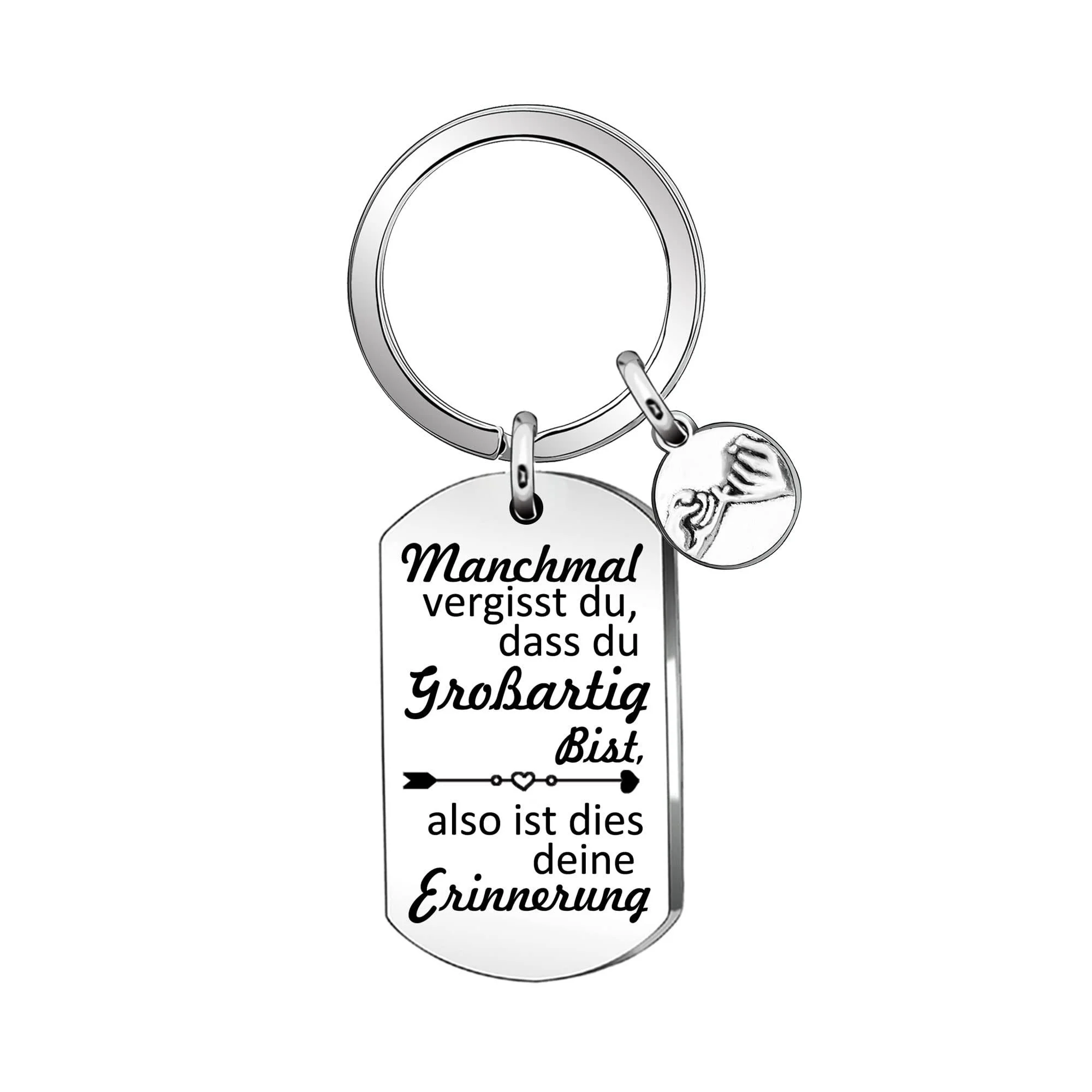 Schlüsselanhänger „Manchmal vergisst du, dass du fantastisch bist“ – Silber