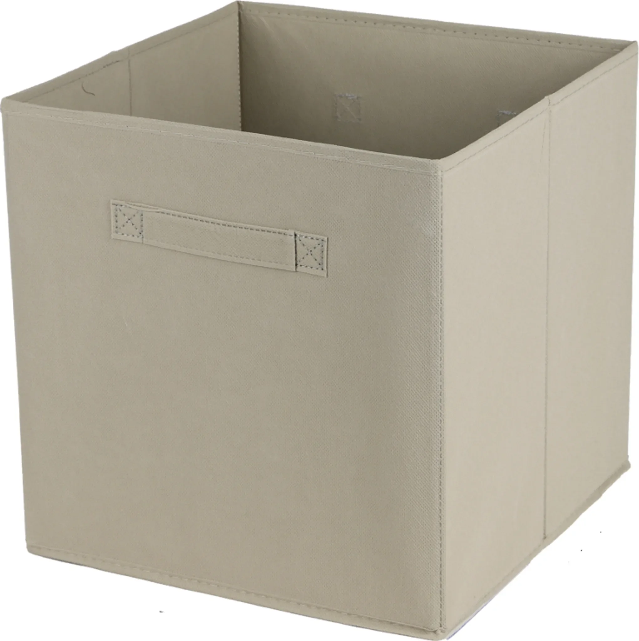 Aufbewahrungsbox Textil – beige, 31×31×31 cm
