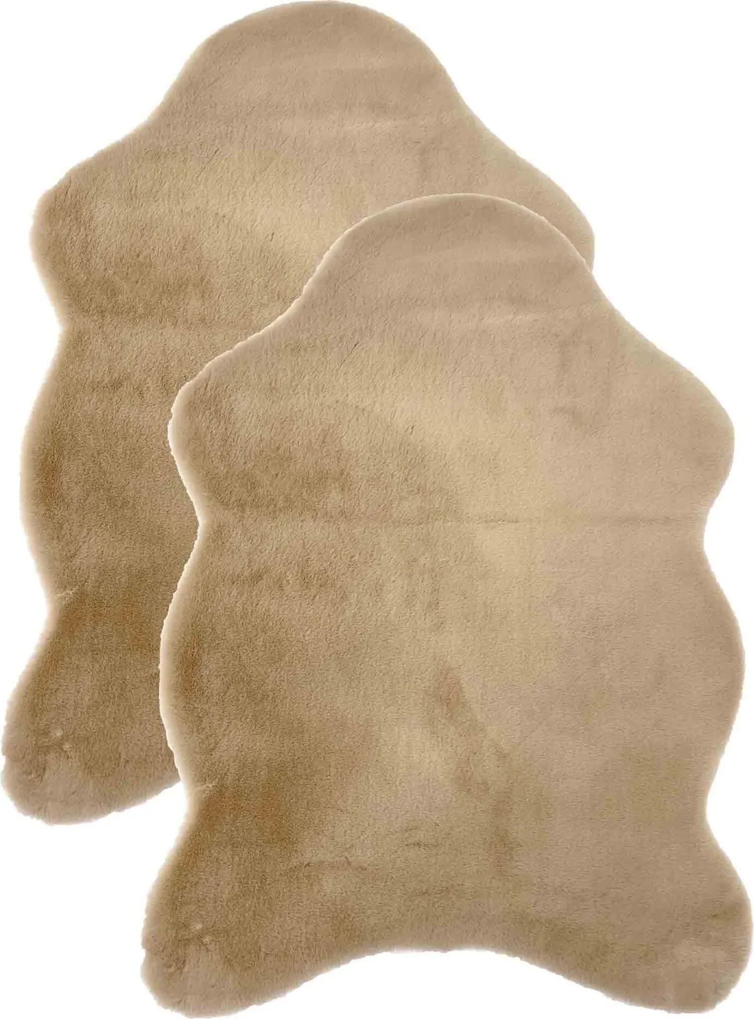 Dekofell „Elda“ – Gelb, 40 × 60 cm