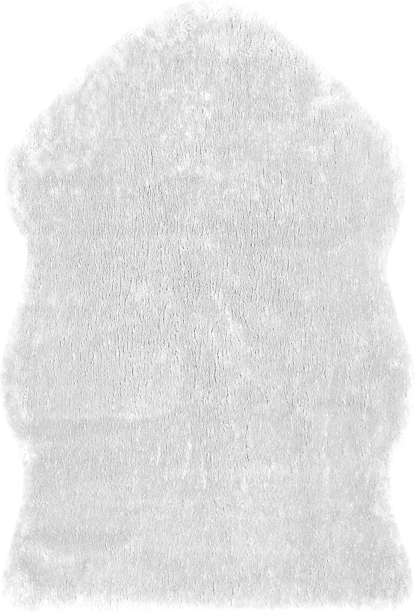 Kunstfell-Teppich – Weiß, 55 × 80 cm