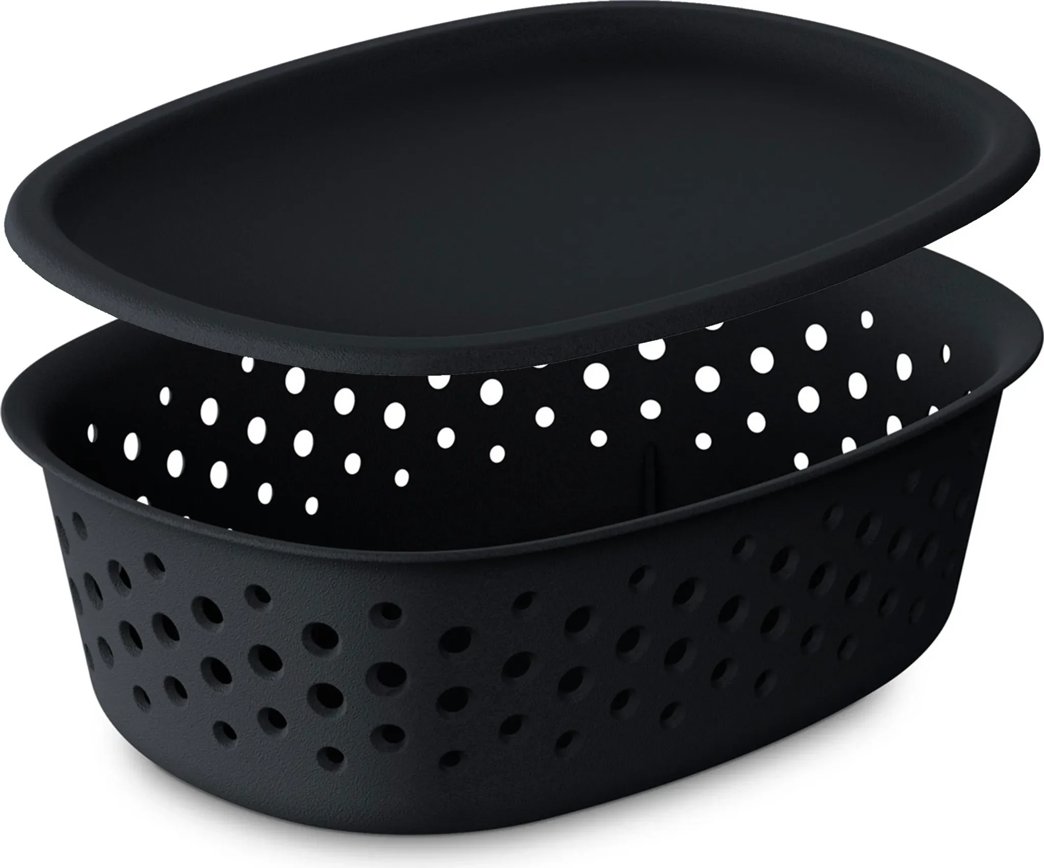 Aufbewahrungsbox mit Deckel – 0,8 L, Anthrazit, 18,5×13,5×6 cm