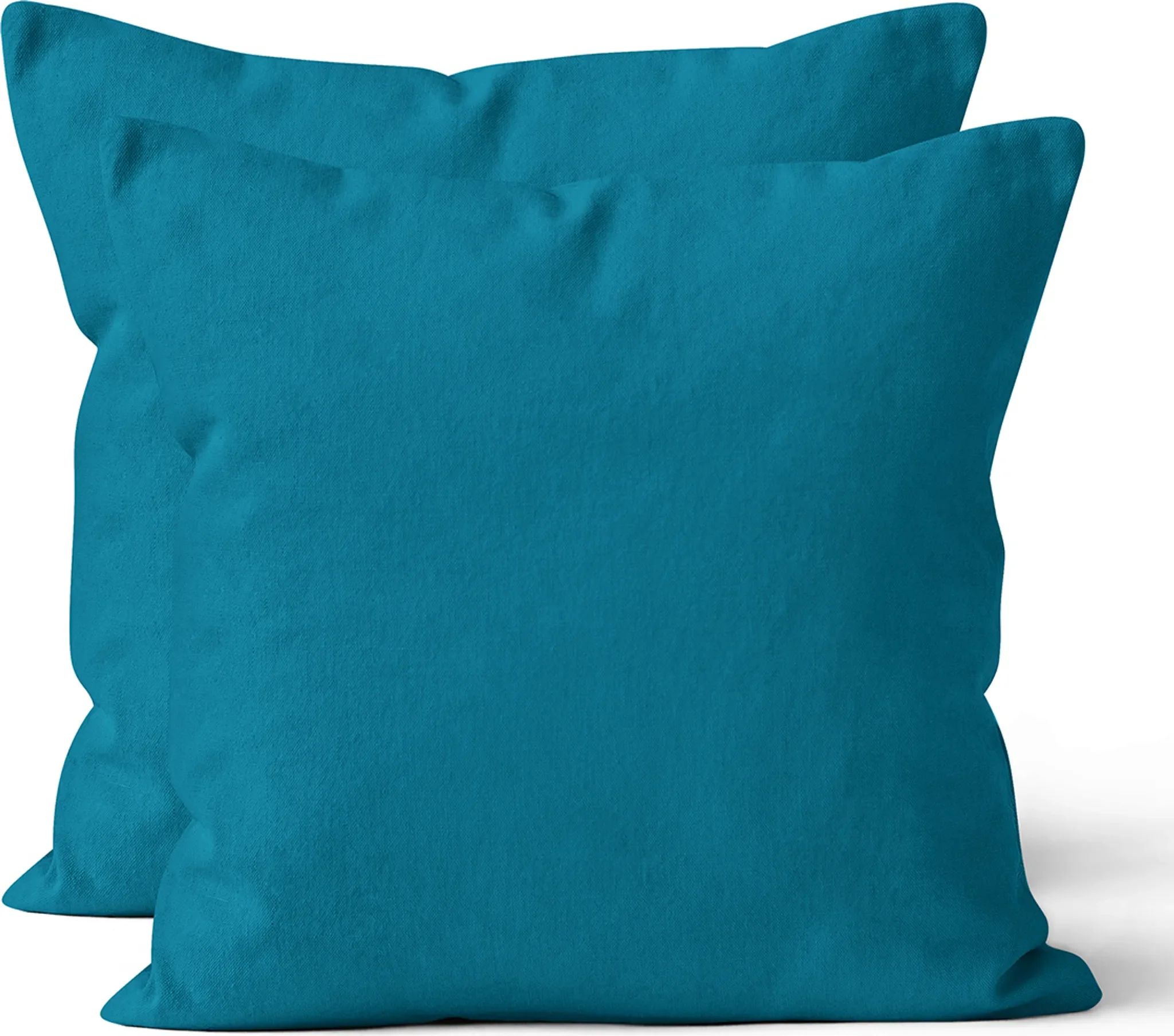 Microfaser-Kissenbezüge 80×80 cm – 2er-Set, Uni Petrol