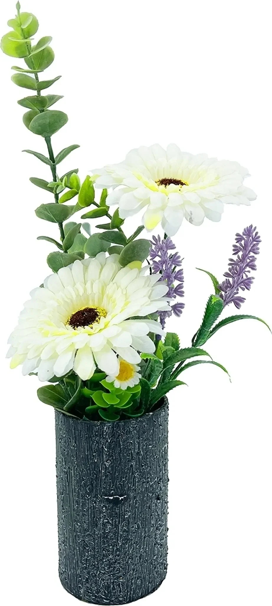 Kunstblume „Leilani“ – Weiße Gerbera in Vase