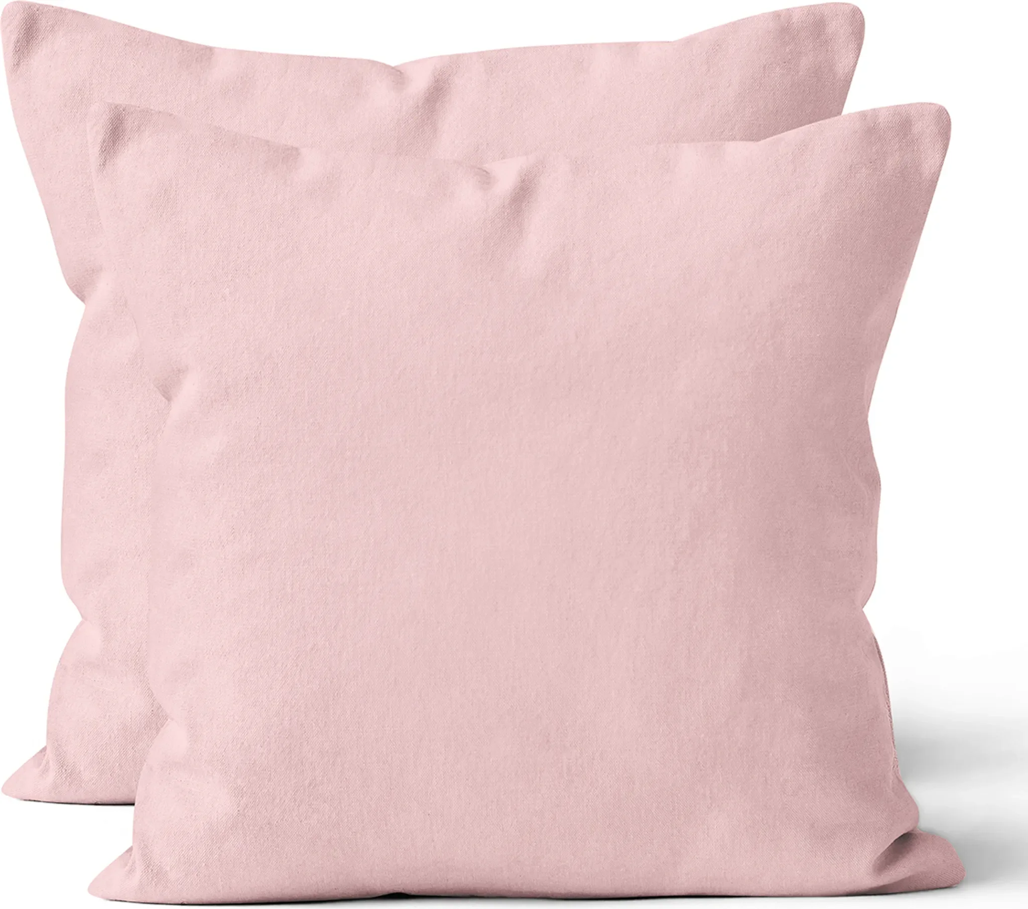 Microfaser-Kissenbezüge 80×80 cm – 2er-Set, Uni Rosa