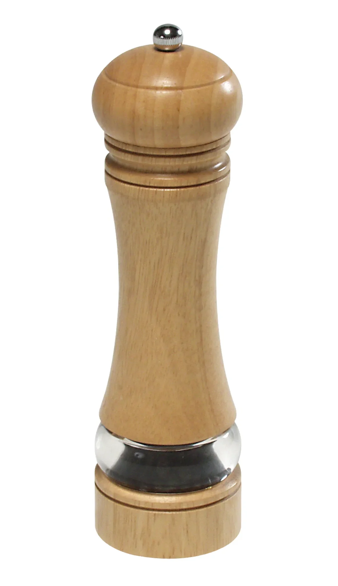Kesper Pfeffermühle 22 cm – Gummibaumholz mit Sichtfenster