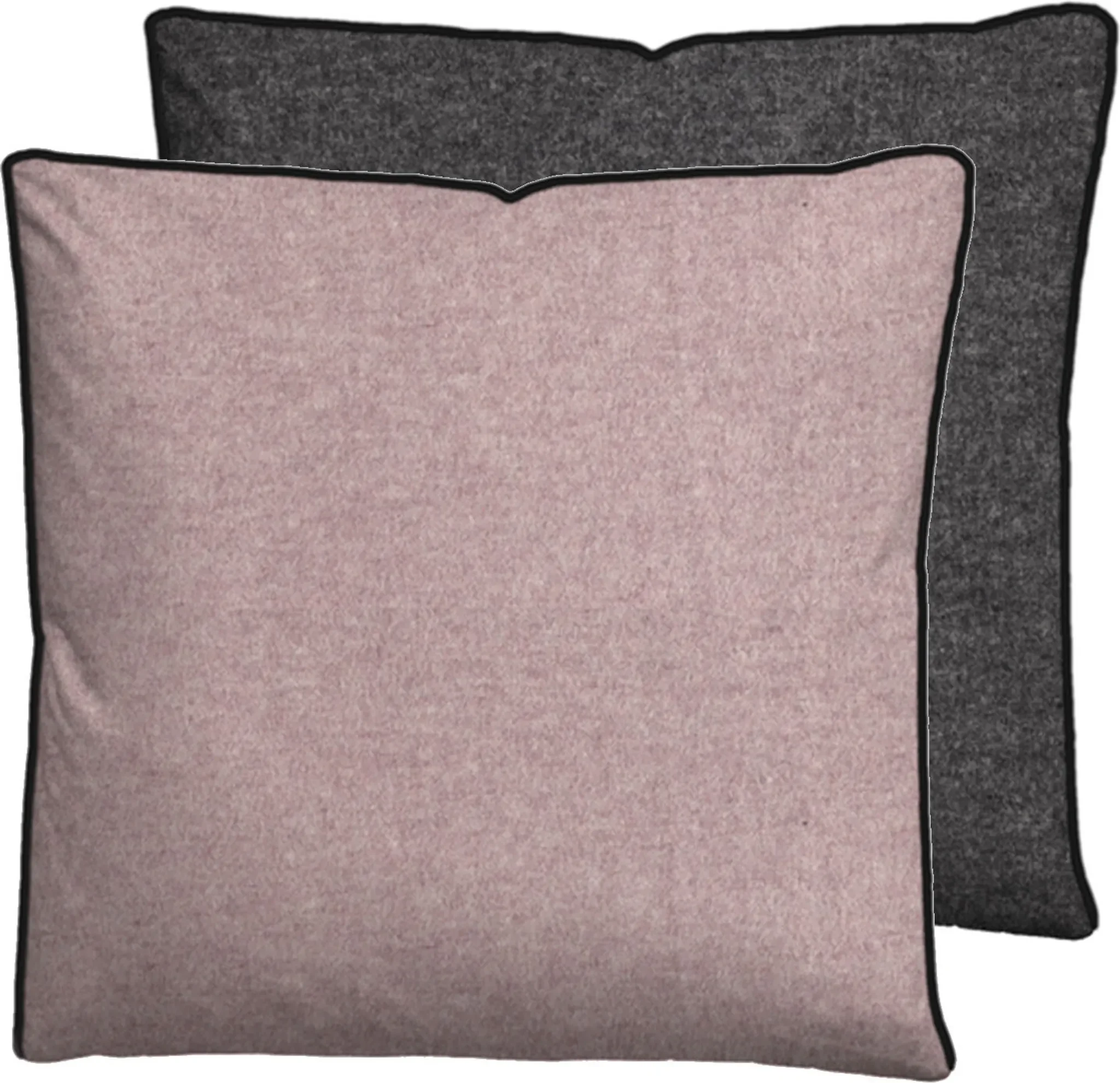 biberna Melange-Flanell Kissenbezug 40×40 cm – brombeer